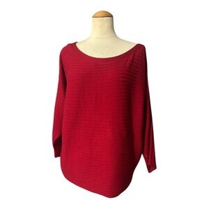 I.N Studio Boatneck Sweater NWT Red Medium